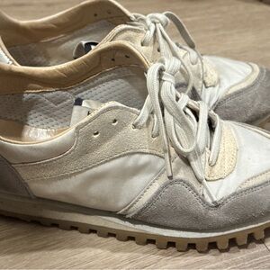 Spalwart Women’s Cream and Gray Sneakers (size 6.5)